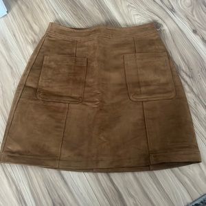 Suede Mini Skirt